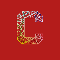 letter "C" on a red background